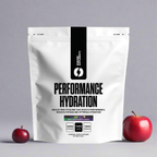 White pouch of Marchon Performance Hydration with apple and plum for electrolyte blend