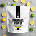 White pouch of Marchon Performance Hydration electrolyte blend with Salty Lemon Lime flavor