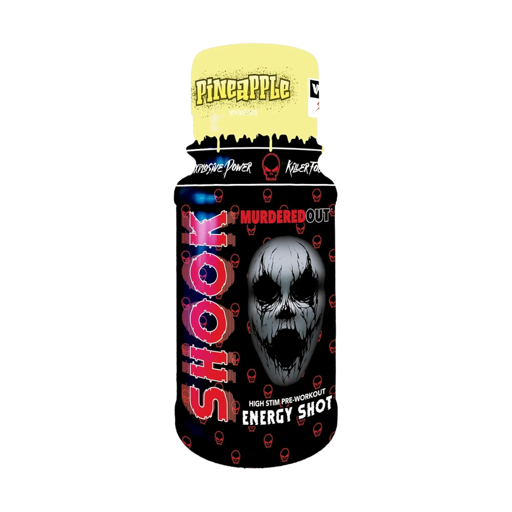 Murdered Out Shook Energy Shot - 12x60ml / Pineapple - Pre-Workout Shots
