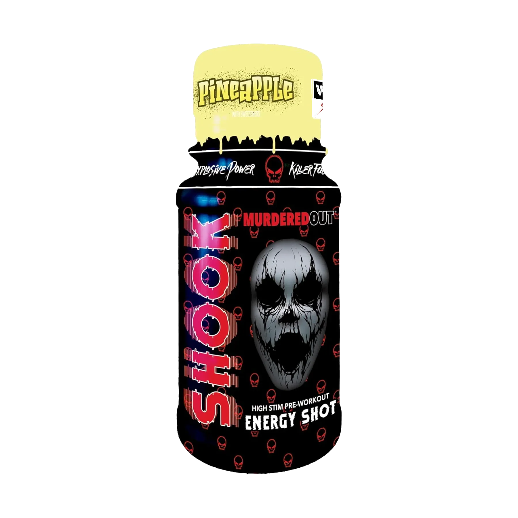 Murdered Out Shook Energy Shot - 12x60ml / Pineapple - Pre-Workout Shots