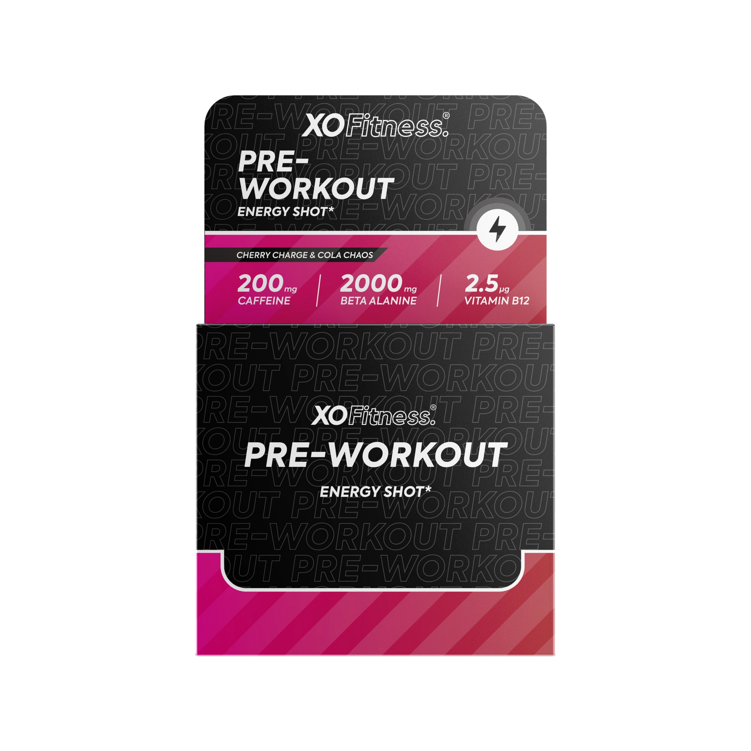 XO Fitness Pre-Workout Shots Mixed Case 20x60ml