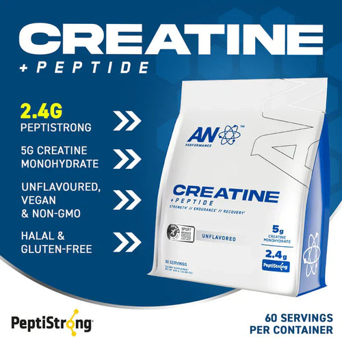 Applied Nutrition Creatine + Peptide - 444g / Unflavoured - Creatine Powder