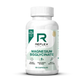 White bottle of Reflex Nutrition Magnesium Bisglycinate capsules with chelated minerals