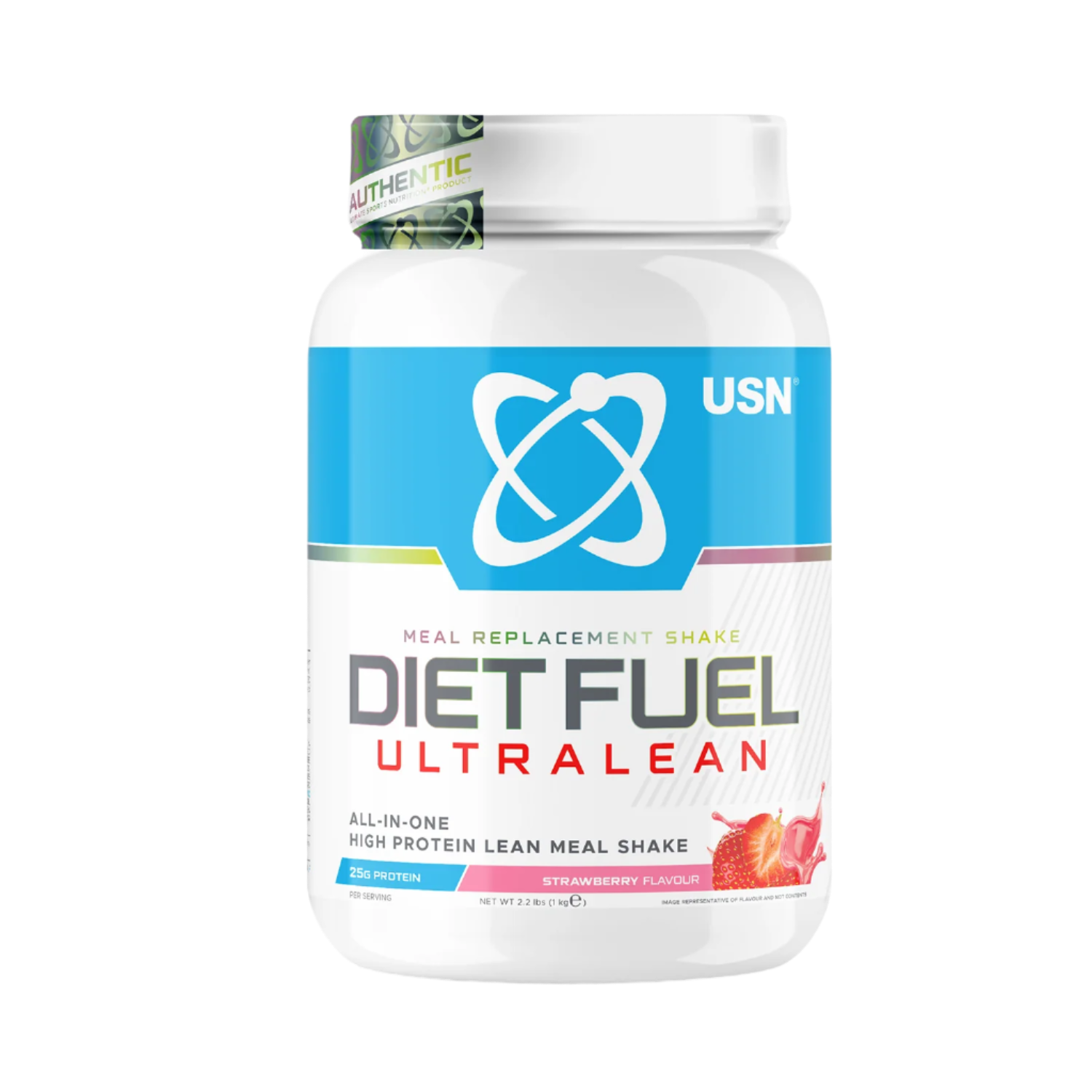 USN Diet Fuel Ultralean strawberry meal replacement shake for high protein calorie control
