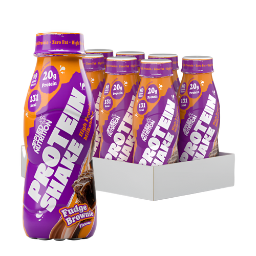 Applied Nutrition High Protein Shake - 8x330ml / Fudge Brownie - Whey Protein Ready-to-Drinks