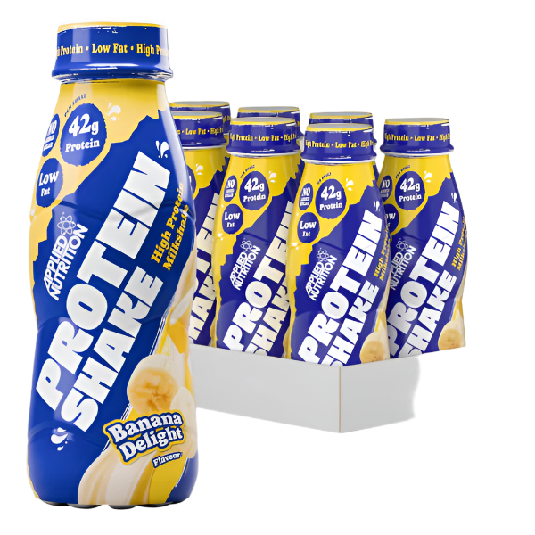 Applied Nutrition High Protein Shake - 8x500ml / Banana Delight - Whey Protein Ready-to-Drinks