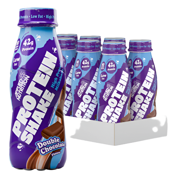 Applied Nutrition High Protein Shake - 8x500ml / Double Chocolate - Whey Protein Ready-to-Drinks