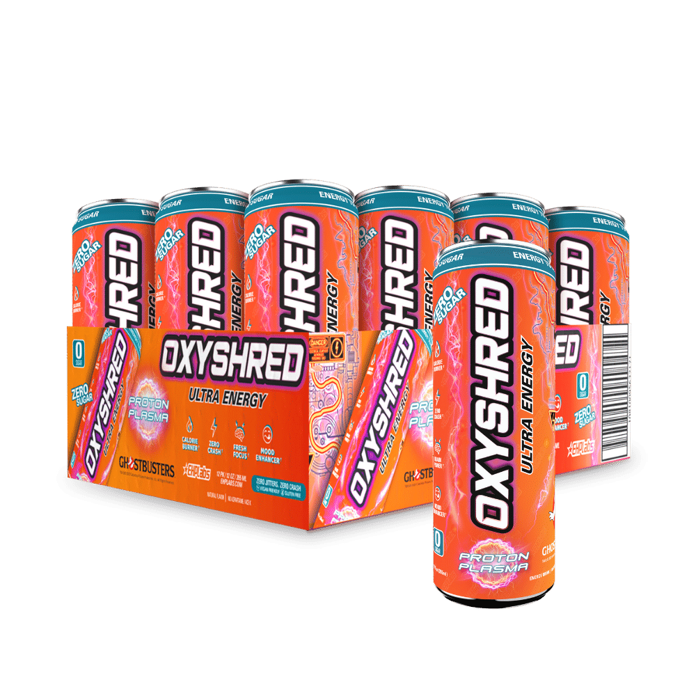 EHP Labs Oxyshred Ultra Energy Drink 12x330ml - 12x355ml / Peach Candy Rings - Energy Ready-to-Drinks