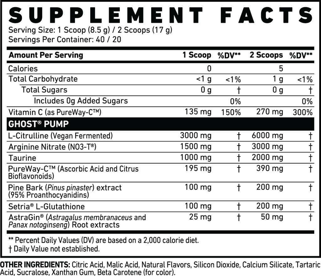 Ghost Pump V2 270g - MyGymSupplements