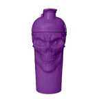 Purple sports skull shaker bottle with bold skull design made from BPA-free materials