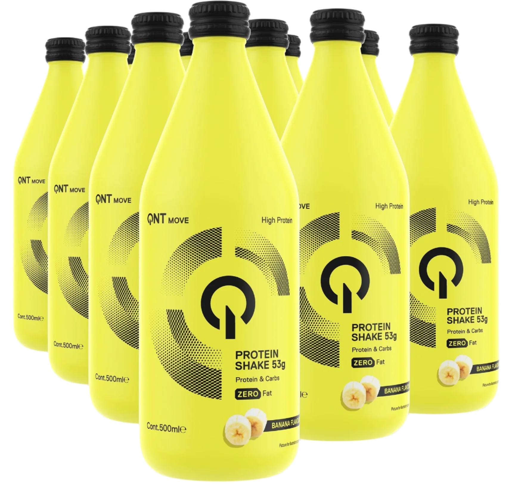 QNT 53g Protein Shake - 12x500ml / Banana - Diet Shakes