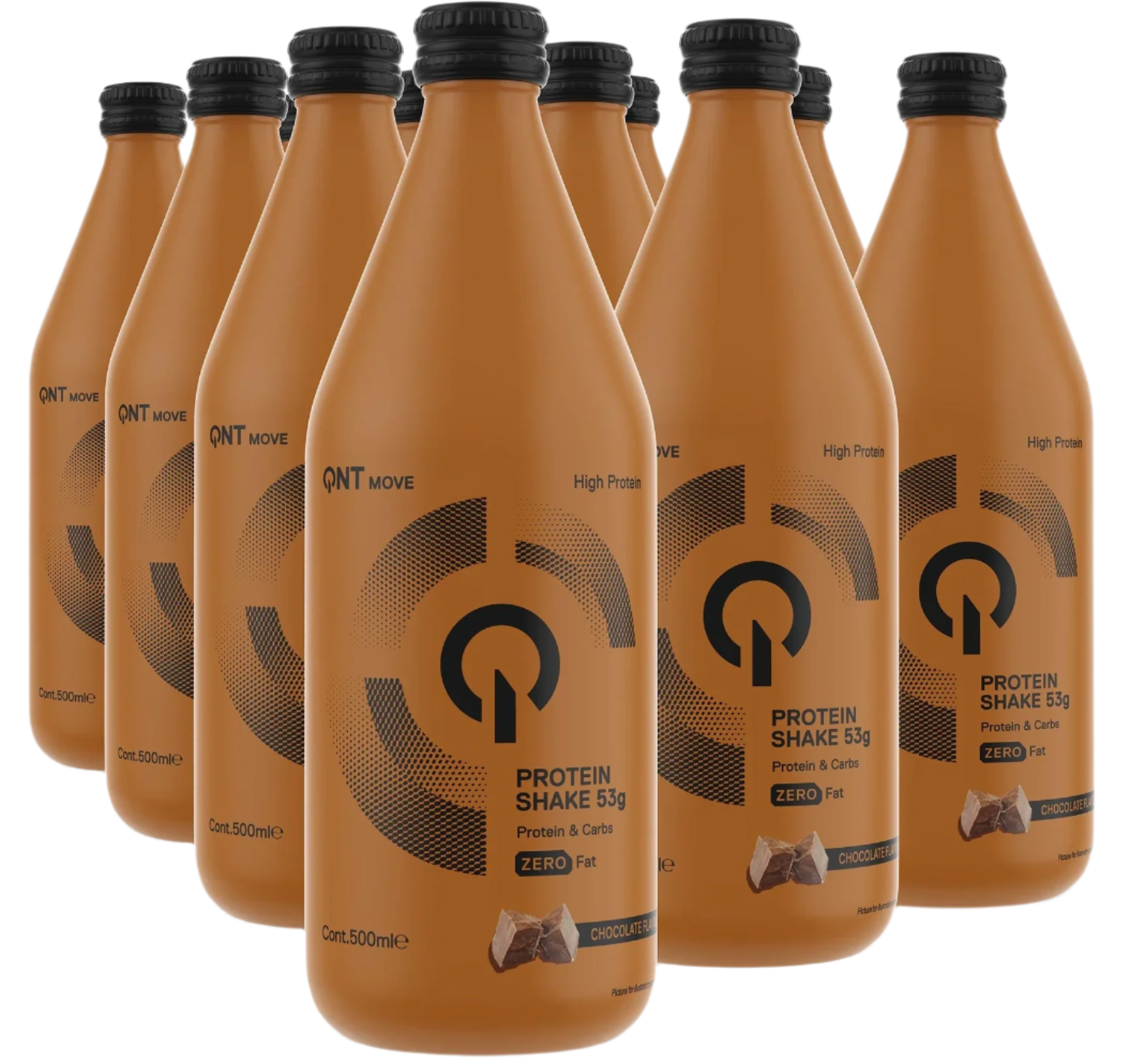 QNT 53g Protein Shake - 12x500ml / Chocolate - Diet Shakes