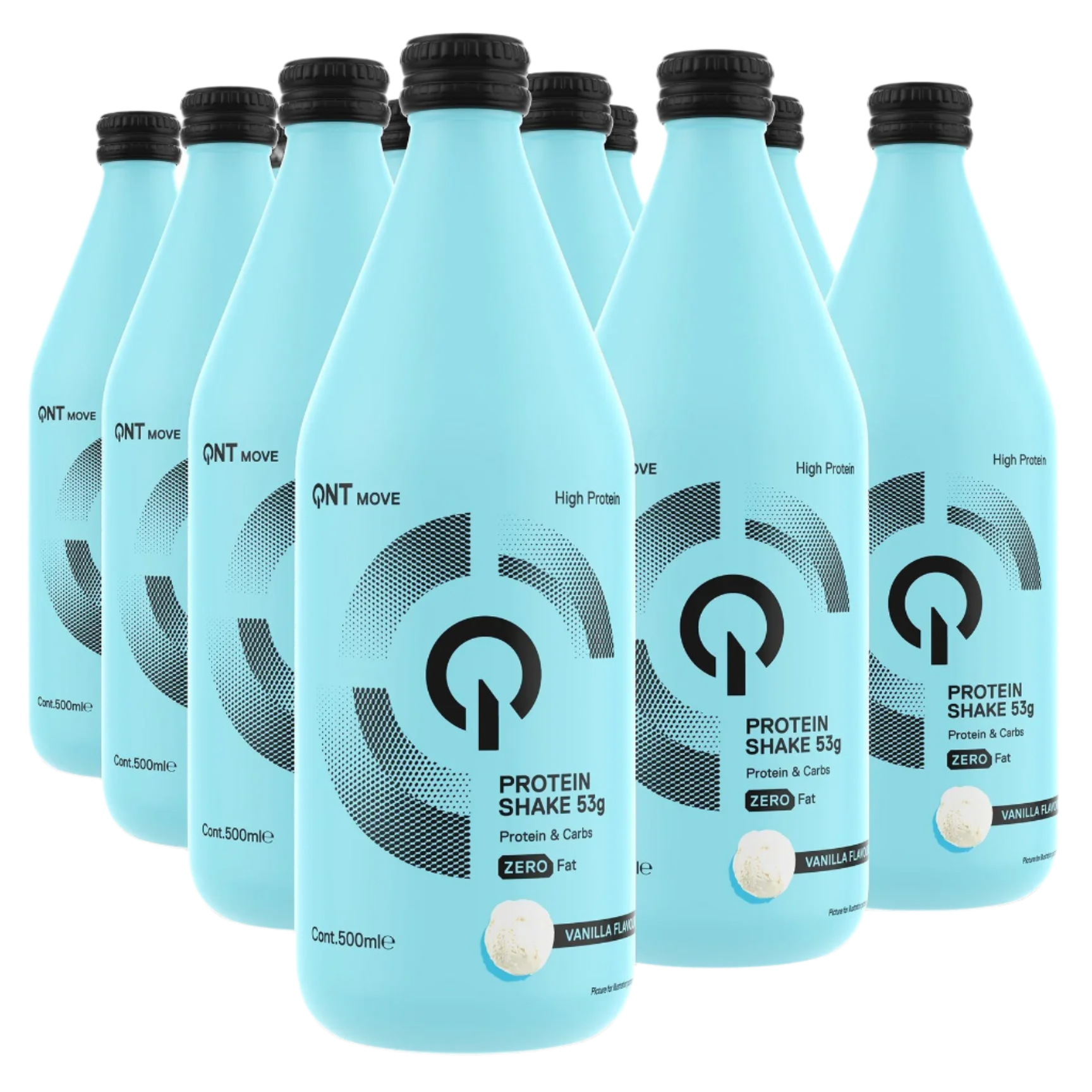 QNT 53g Protein Shake - 12x500ml / Vanilla - Diet Shakes