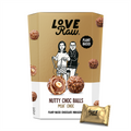 Vegan Nutty Choc Balls LoveRaw Nutty Choc Gift Box with chocolates and gold candy