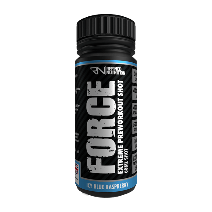 Refined-Nutrition-FORCE-Pre-Workout-Shots--Icy-Blue-Raspberry - 12x60ml / Icy Blue Raspberry - Pre-Workout Shots