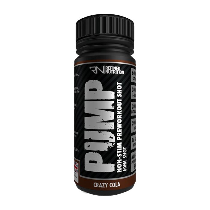 Refined Nutrition Pump Non-Stim Pre-workout Shots - 12x60ml / Crazy Cola - Pre-Workout Shots
