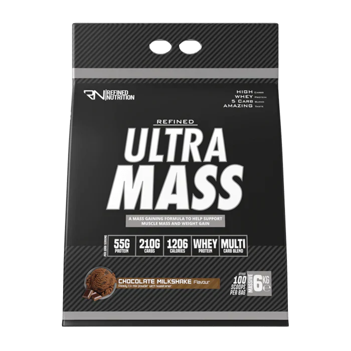 Refined Nutrition Ultra Mass - 6kg / Chocolate Milkshake - Weight Gainer Powder