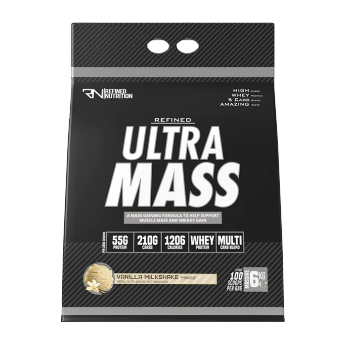 Refined Nutrition Ultra Mass - 6kg / Vanilla Milkshake - Weight Gainer Powder