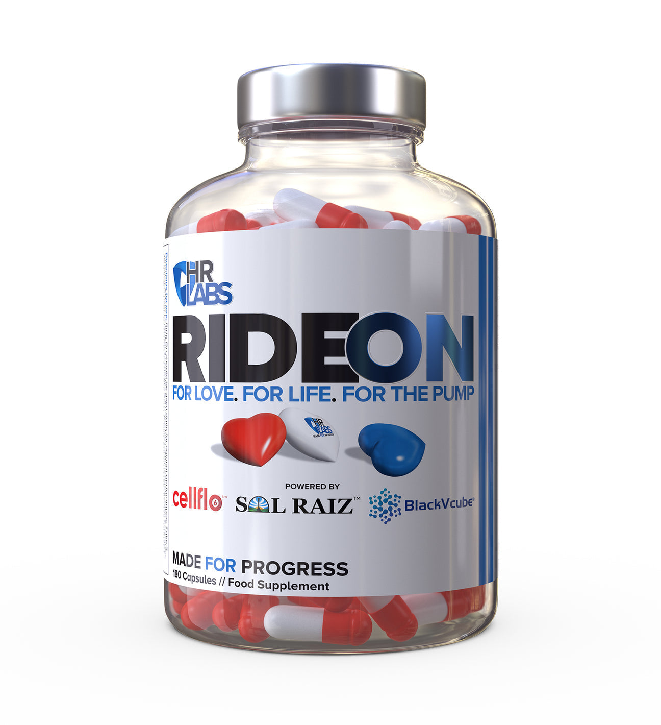 HR Labs Ride On - 180 Caps - Pre-Workout Capsules