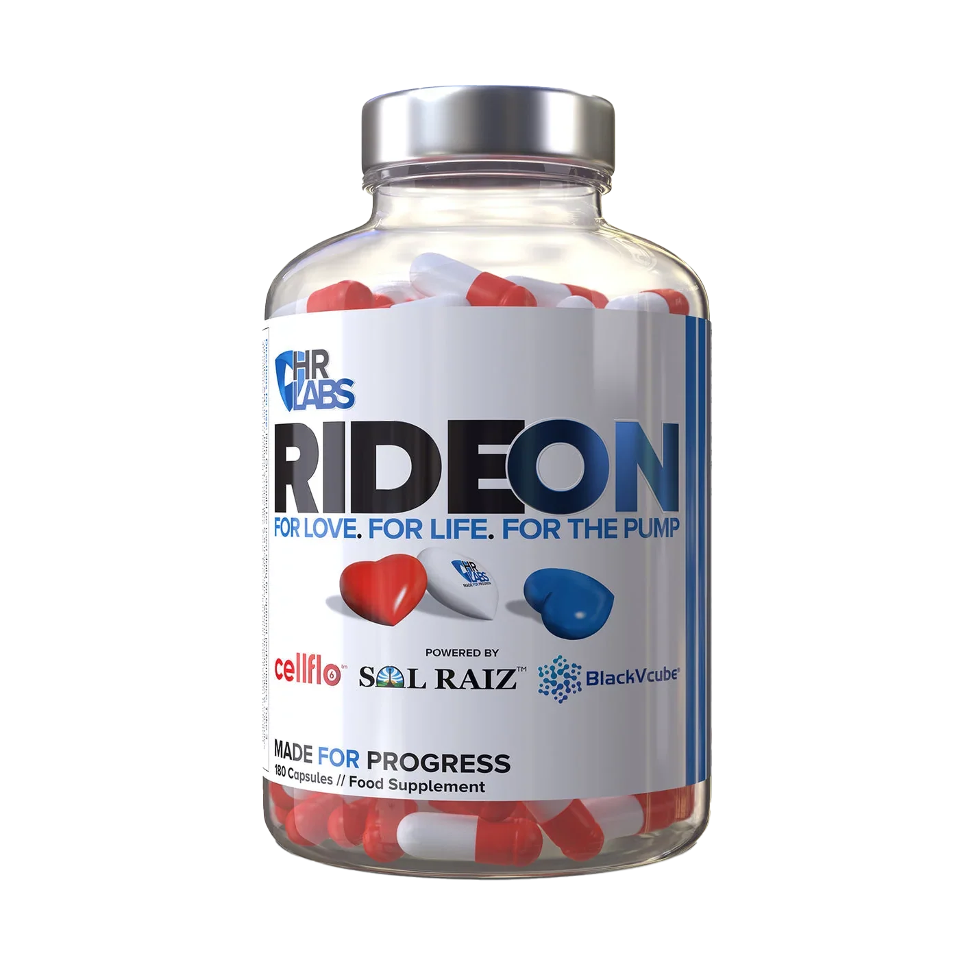 HR Labs Ride On - 180 Caps - Pre-Workout Capsules