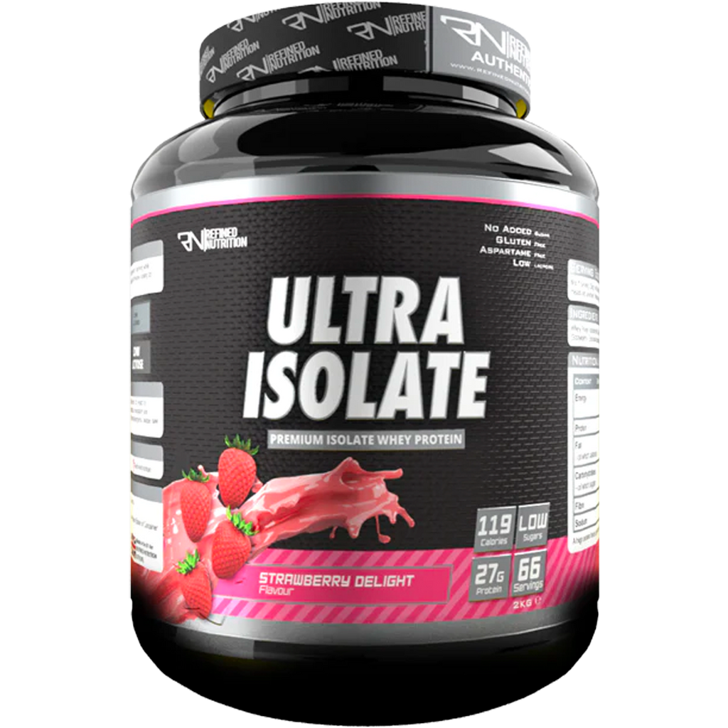Refined Nutrition Ultra Isolate - 2kg / Strawberry Delight - Whey Protein Isolate Powder