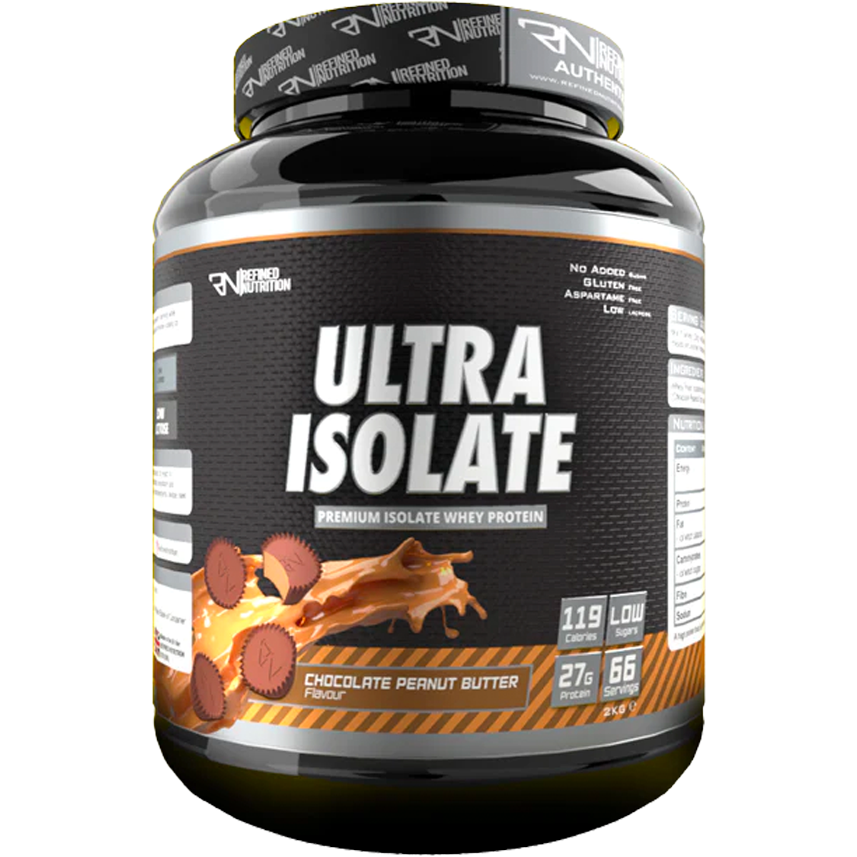 Refined Nutrition Ultra Isolate - 2kg / Chocolate Peanut Butter - Whey Protein Isolate Powder