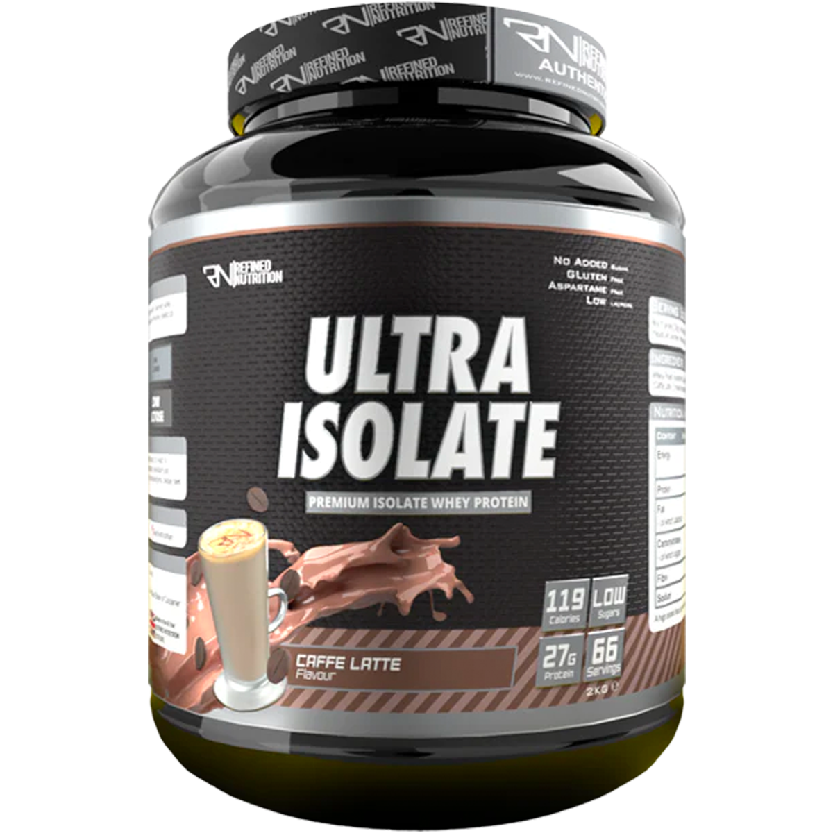 Refined Nutrition Ultra Isolate - 2kg / Caffe Latte - Whey Protein Isolate Powder