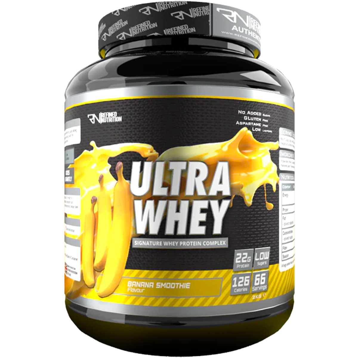 Refined Nutrition Ultra Whey - 2kg / Banana Smoothie - Whey Protein Powder