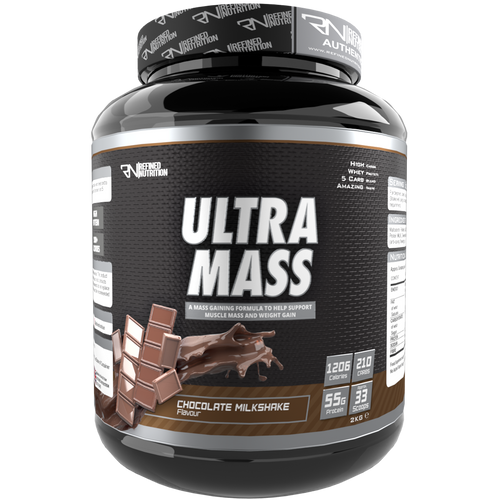 Refined Nutrition Ultra Mass - 2kg / Chocolate Milkshake - Weight Gainer Powder