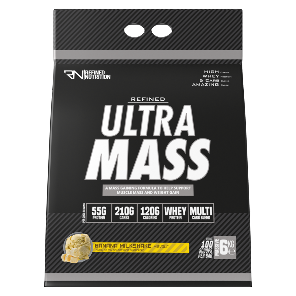 Refined Nutrition Ultra Mass - 6kg / Banana Milkshake - Weight Gainer Powder