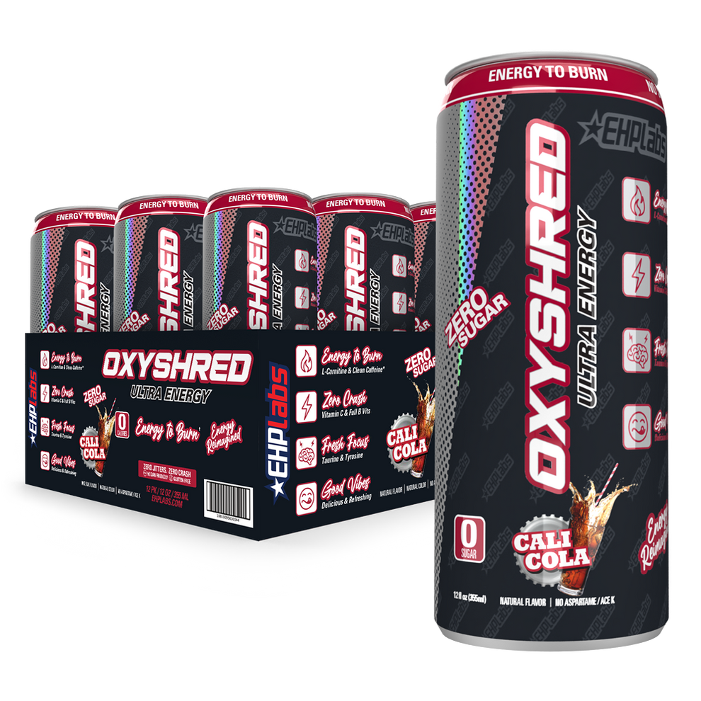 EHP Labs Oxyshred Ultra Energy Drink 12x330ml - 12x355ml / Peach Candy Rings - Energy Ready-to-Drinks