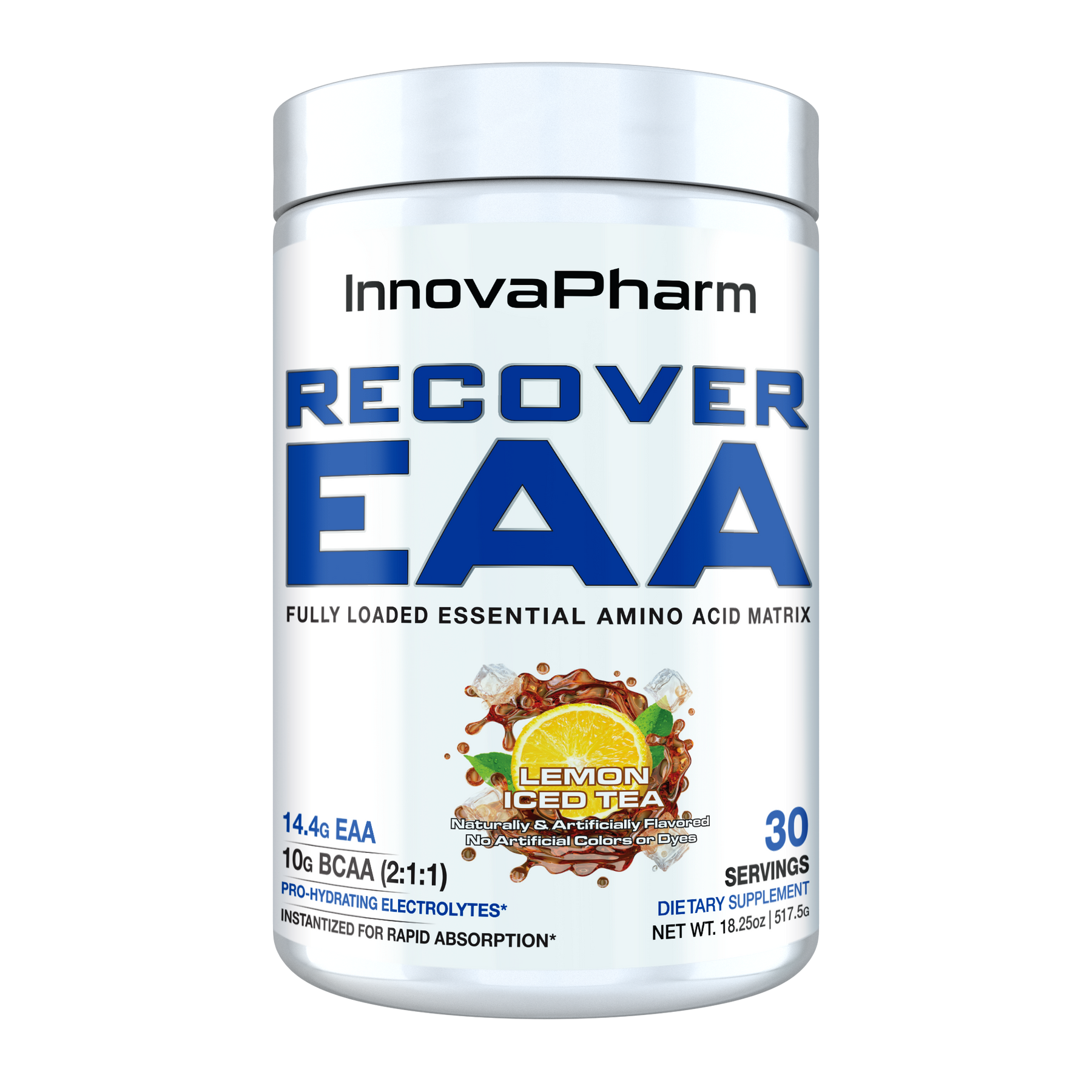 Innovapharm Recover EAA - 555g / Lemon Iced Tea - Amino Acids Powder