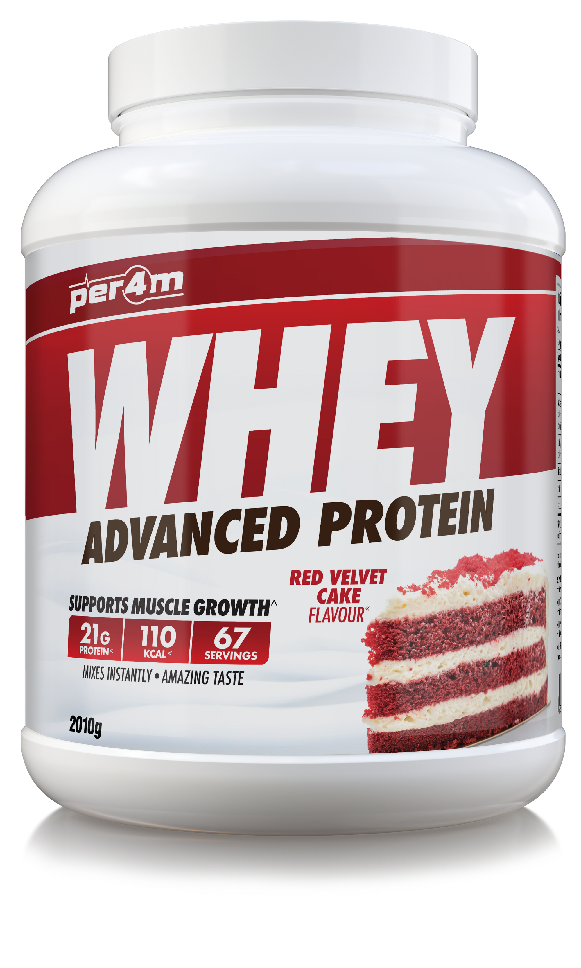 Per4m Advanced Whey Protein - 2.01kg / Red Velvet Cake - Whey Protein Powder