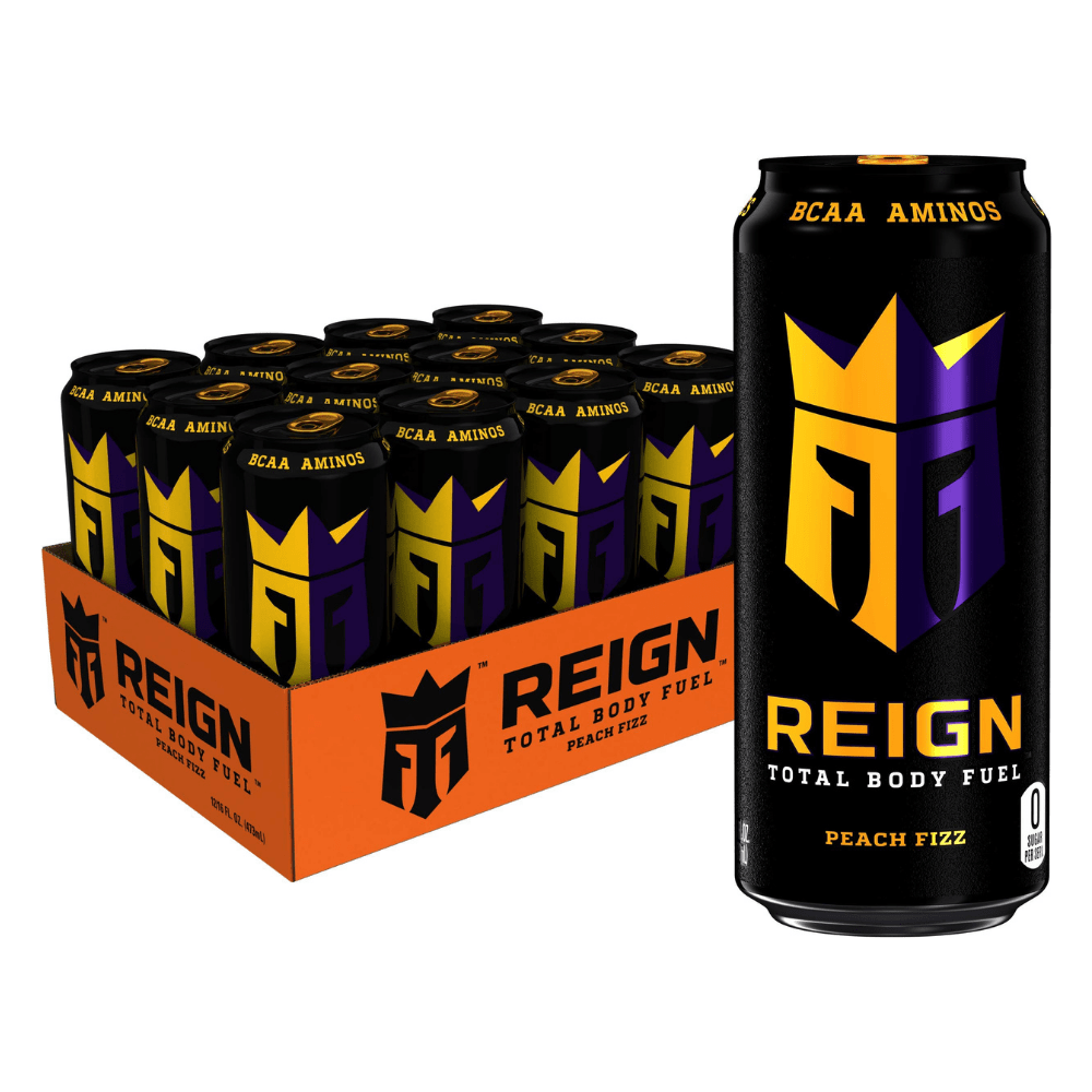 Reign Total Body Fuel energy drinks with muscle recovery supports and green coffee beans