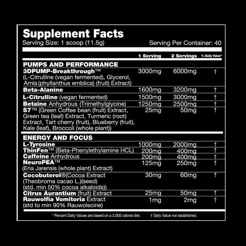 Performax Labs HyperMax 3D - Pre-Workout Powder