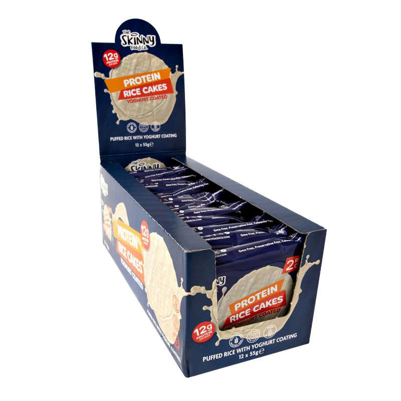 The Skinny Food Co Skinny Rice Cake With High Protein Yoghurt 12x55g - 12 x 55g / White Chocolate - Protein Rice Cake
