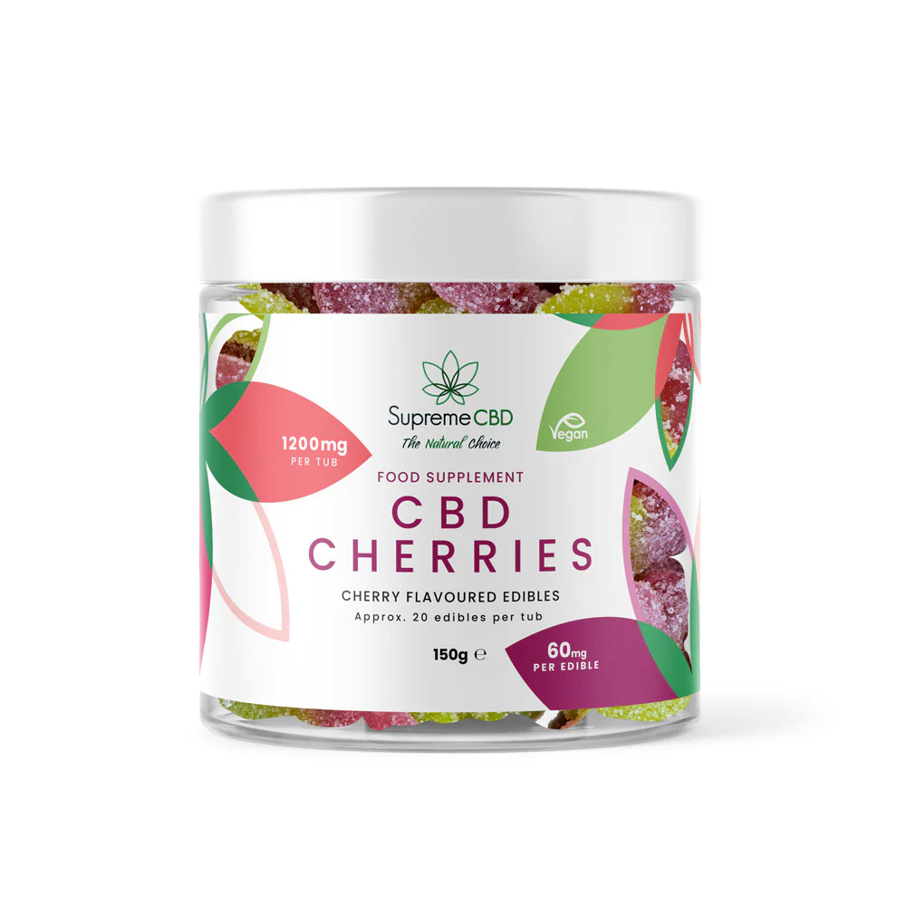Supreme CBD Super Stength CBD Gummy Small Tub (1200mg) - 150g / Gummy Bottles/Strawberry - CBD Gummies