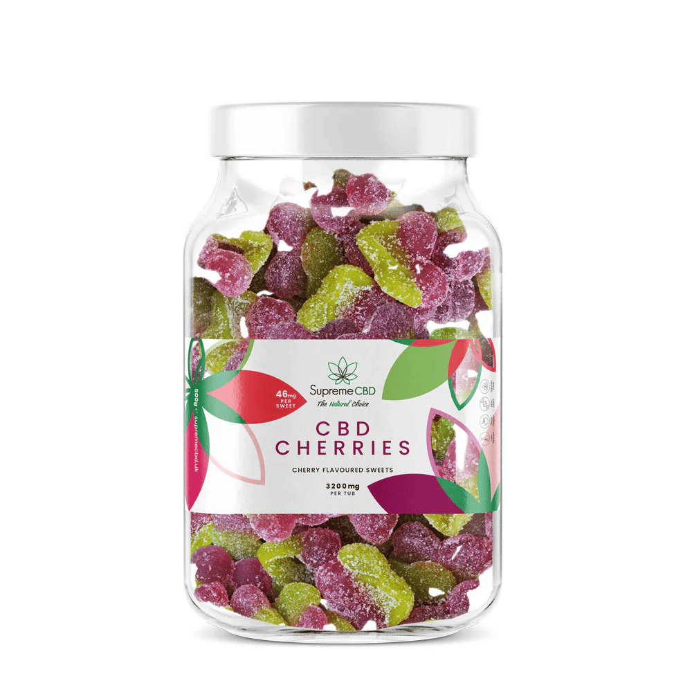 Supreme CBD CBD Gummies Large Tub (3200mg) - 500g / Cherries - CBD Gummies