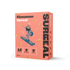 Box of Surreal Protein Cereal with cinnamon flavor for a tasty breakfast boost