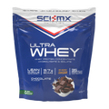 Bag of SCI-MX Ultra Whey chocolate flavored protein powder for lean muscle gains