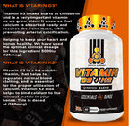 Chemical Warfare Vitamin D3 & K2 - 60 Caps - Vitamin D3 & K2 Capsules