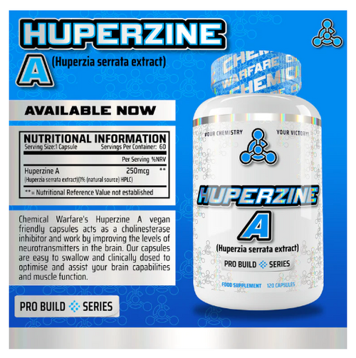 Chemical Warfare Huperzine A - 60 Caps - Zinc Capsules