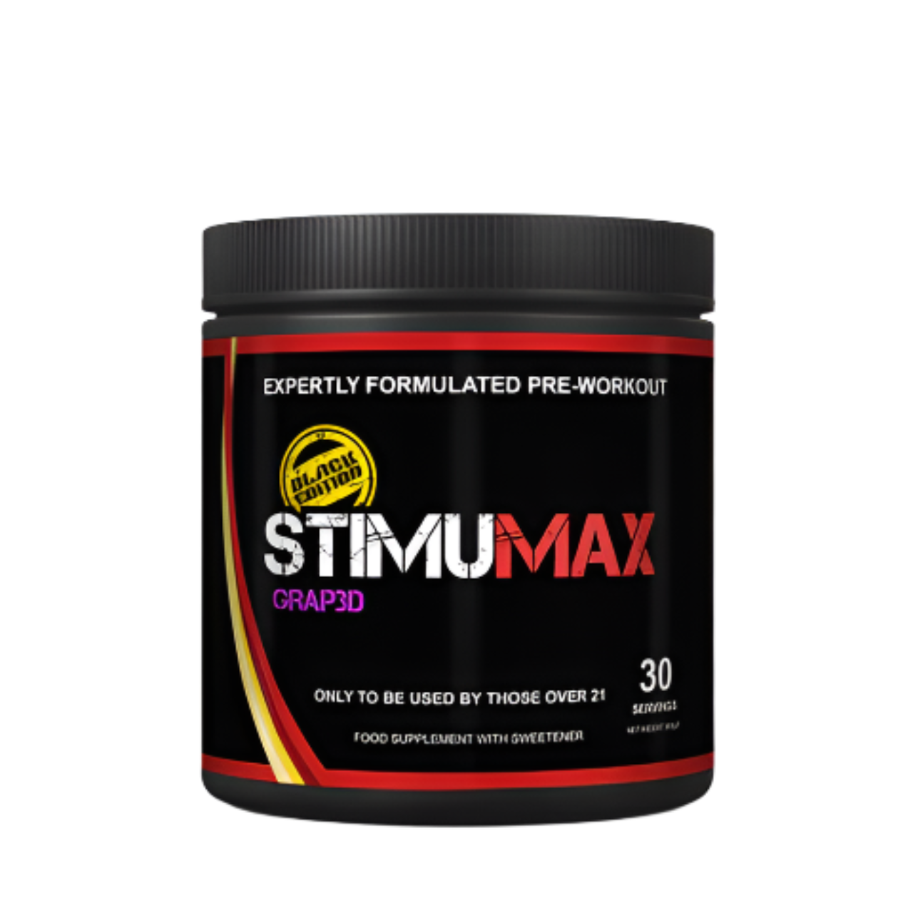 Strom Sports StimuMAX Black Edition - 360g / Grap3D - Pre-Workout Powder