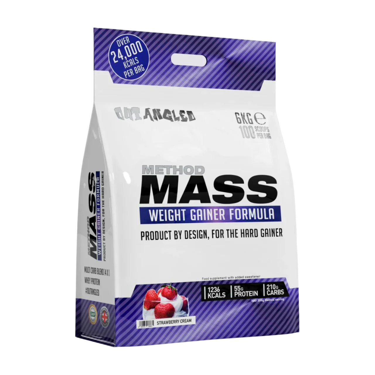 Outangled Method Mass - 6kg / Strawberry Cream - Weight Gainer Powder