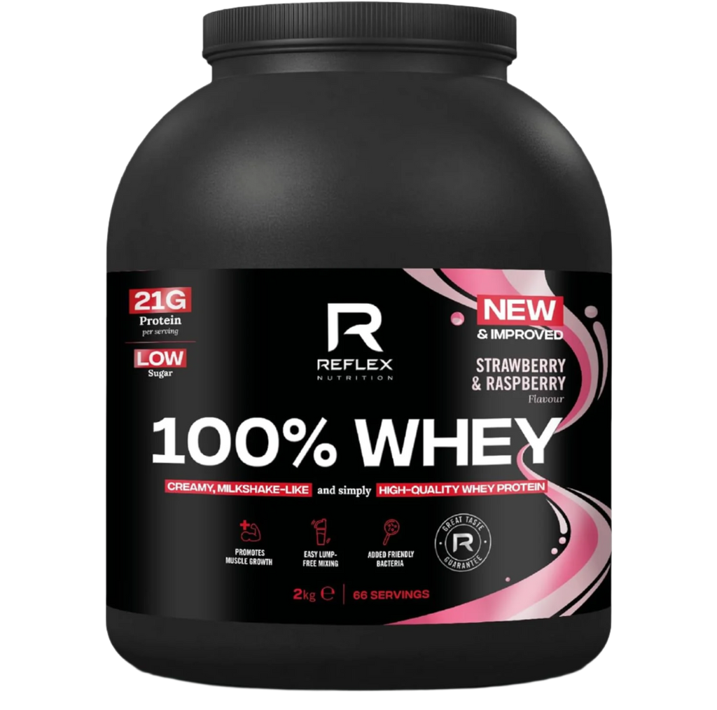 Reflex Nutrition 100% Whey - 2.2kg / Strawberry & Raspberry - Whey Proteins