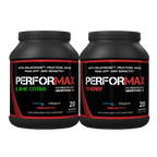 Strom Sports PerforMAX black jars with lime citrus and cherry flavors, carefully sourced supplements