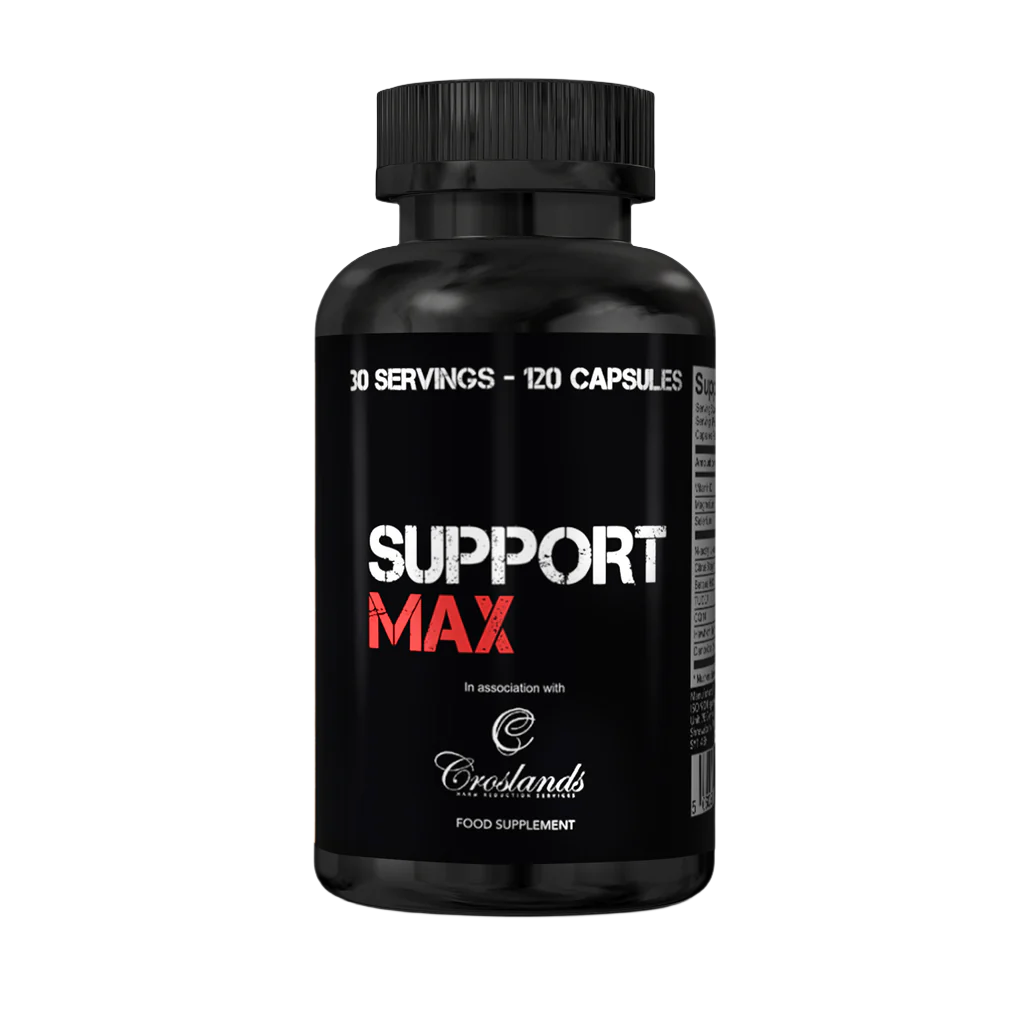 Black SupportMAX bottle from Strom Sports SupportMAX for on-cycle athletic supplementation