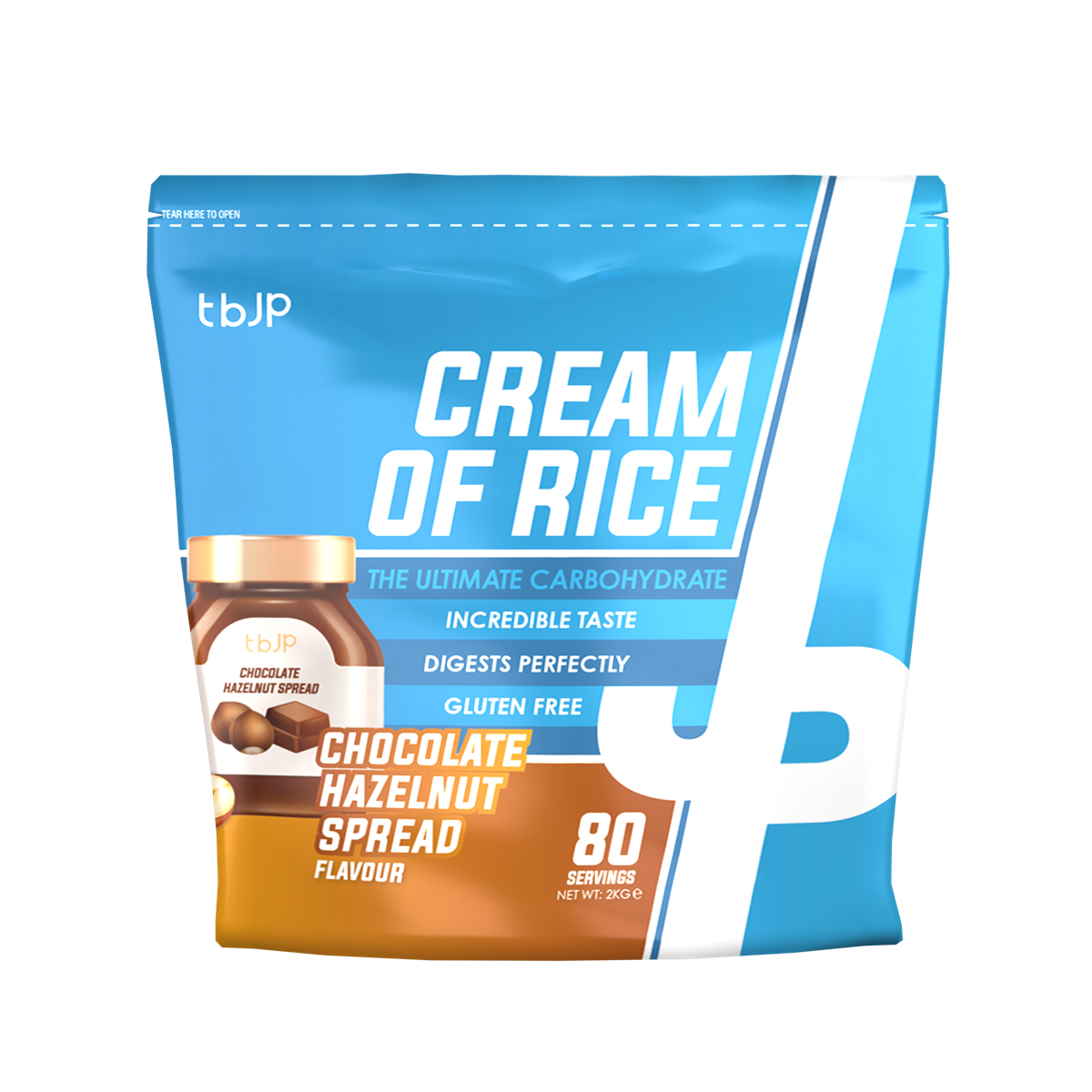 Trained By JP Cream Of Rice - 2kg / Chocolate Hazelnut - Cream of Rice Powder