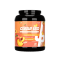 Peach-flavored Trained By JP Clear ISO whey protein tub with clear whey isolate