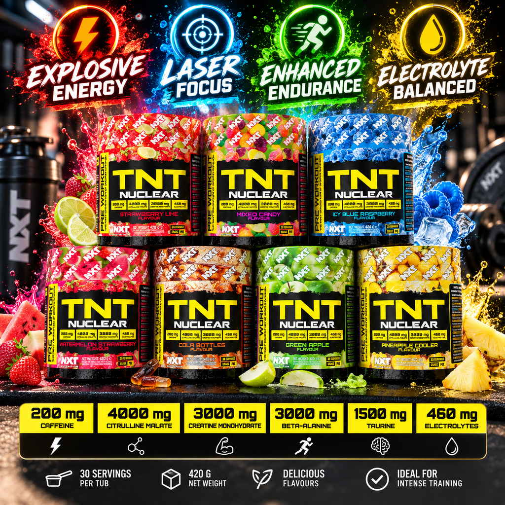 NXT Nutrition TNT Nuclear 420g Pre-Workout | 200mg Caffeine + Creatine